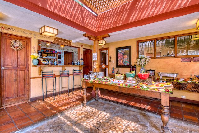 buffet table with fresh homemade food